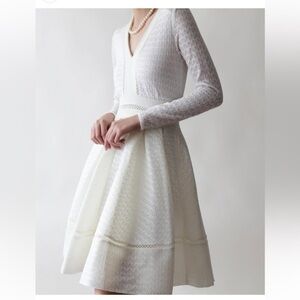 MAJE Rossignol white Fit-and-Flare Mini Dress size 1 or Small